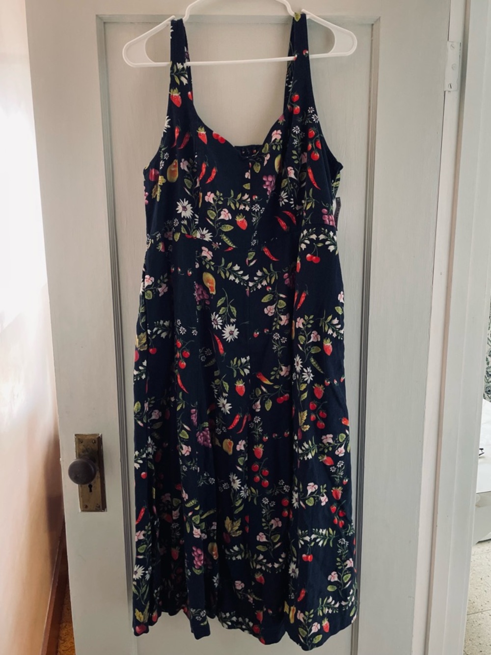 Navy Floral Midi Sundress